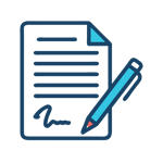 —Pngtree—contract icon with a pen_20741634